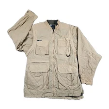 Exofficio Convertible Safari Jacket Vest Mens Large Khaki Adventure Fishing