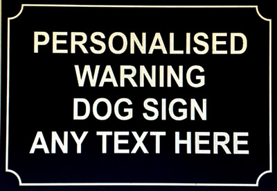 Personalisierte WARNUNG HUND Haustier Plakette Blechschild individuell JEDER TEXT Druck wasserdicht