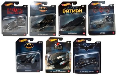 Hot Wheels DC Batman Bundle of 7 with Batmobile and Batwing DKL20 956P