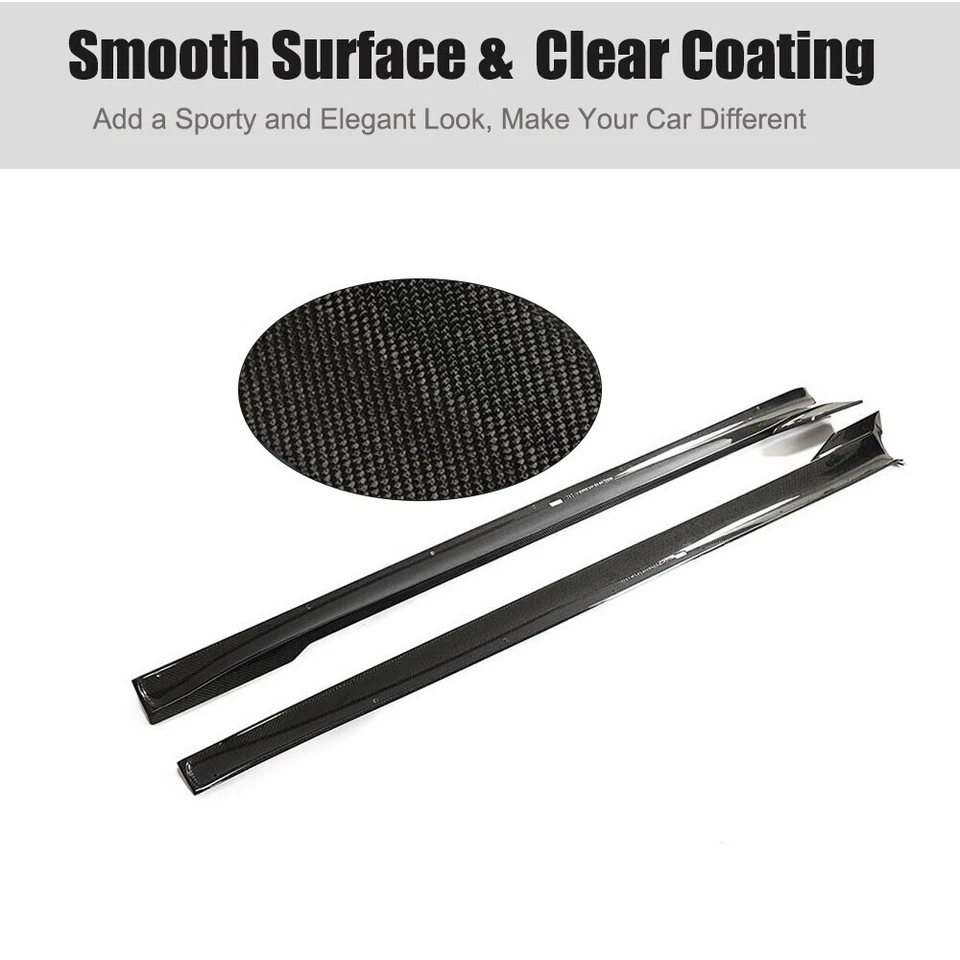 Alerón labial extensión faldones laterales a cuadros de carbono real para Tesla Modelo S 2021-2024 Foto 3 de 4