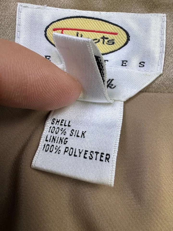 Falda Talbots Mujer 6 Dorado Satén Pura Seda Acampanada Romántica Suave Boda Línea A Foto 4 de 4