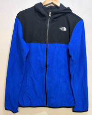 The North Face Glacier Full-Zip Hoodie Boys Blue Black Fleece Outdoor XL 18/20