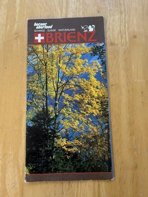 Vintage Brienz Switzerland Berner Oberland Tourist Map Travel Fold Out Brochure