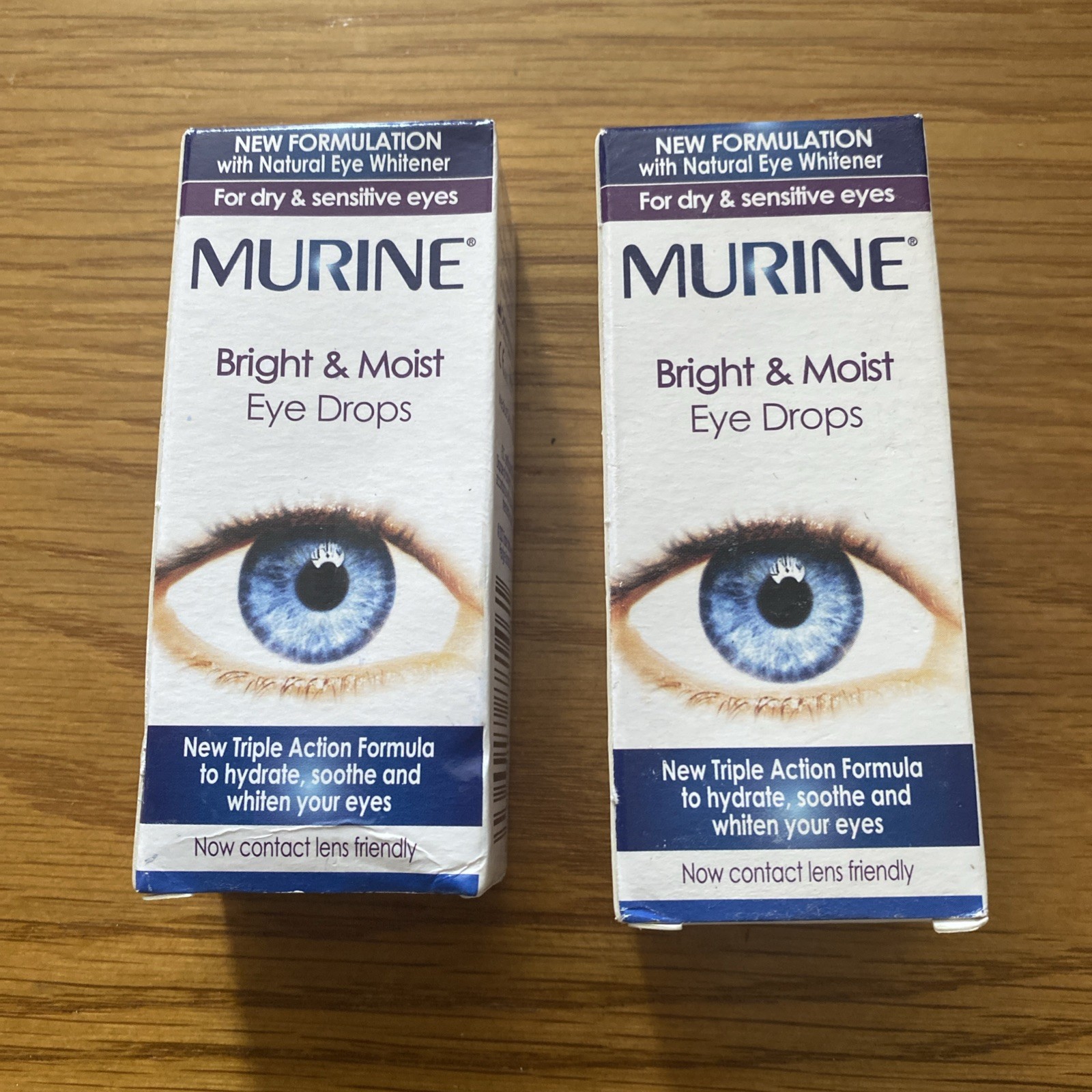 Murine Bright & Moist Eye Drops to Whiten Eyes as Well as Hydrating 2 X  15ml .
