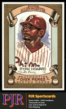 Ryan Howard 2007 Topps Allen & Ginter #21 Phillies Dick Perez Sketches