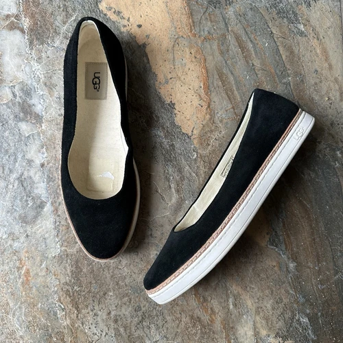 Scarpe da ginnastica UGG Kammi slip on donna taglia 9 5 nere scamosciate