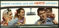 Instant Vacation: Hertz Rent-a-Car folder 1962 Chevrolet