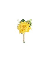 1 PCS Ivory Rose Men Boutonniere Wedding Groom Groomsmen Artificial Flower