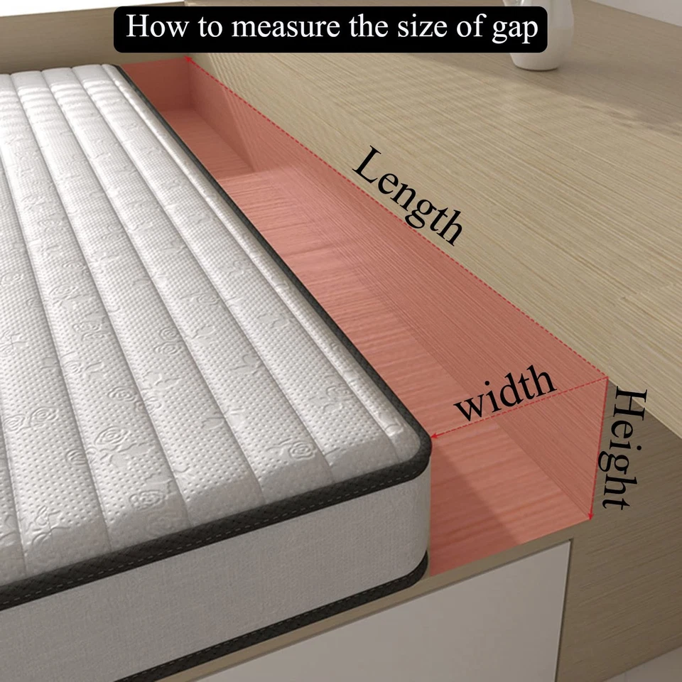 Relleno de huecos de cama para cabecero Relleno de huecos de espacio Refuerzo Tapón de almohada para sofá... Foto 3 de 4