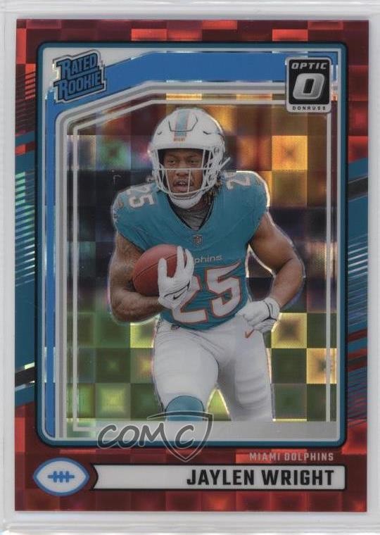 2024 Donruss Rated Rookie Optic Preview Red Pandora Prizm Jaylen Wright 1d0h