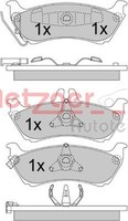 Metzger Autoteile Bremsbelagsatz Scheibenbremse 1170339 FüR Mercedes Klasse W163