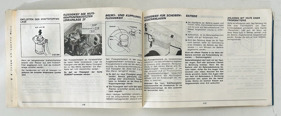 LIBRETTO ORIGINALE OM8G-0D21W0 - MANUALE USO E MANUTENZIONE NISSAN PIKUP 1987 - Immagine 2 di 4