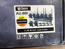 Debra Audio AU-800 Pro UHF 8 Bodypack Wireless Microphone System - NEW OB