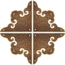 Antique Brass Decorative Box Corner Protector, 4Pcs Printing pattern, Bronze