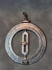 Vintage Rare Universal Scientific Equinoctial Ring Sundial Hallmark London 1977