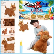 Inflatable Bouncy Cow Plush Hopper Toy Kids 2-5 Indoor Outdoor Ride On