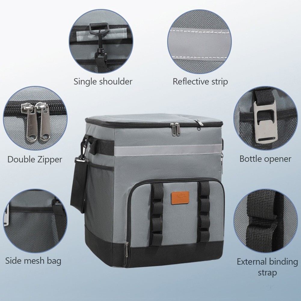 Portable Wheeled Cooler Bag Large Insulated Rolling Cooler with Detachable Wheel