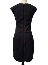 Express Black Bodycon Dress 8 NWT Gold Back Zipper Little Black Dress LBD