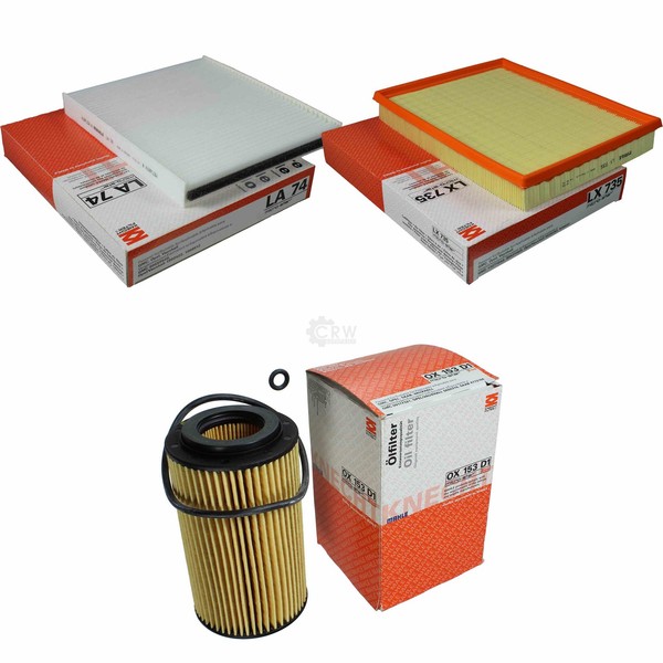 Mahle / Knecht Innenraumfilter LA 74 Luftfilter LX 735 ÖLfilter OX 153D1-image