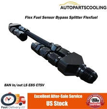 Flex  Fuel Sensor Bypass Splitter Flexfuel -8AN In/out LS E85 CTSV  (No Sensor)