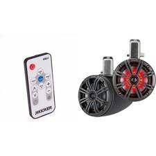 Kicker KMTC65 6.5" Loaded Marine Wake Tower Enclosures with 45KM654L Speakers...
