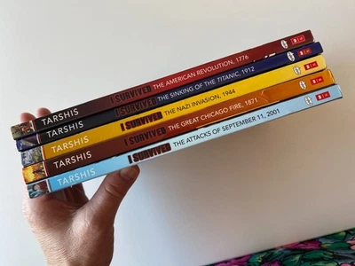I SURVIVED~Lauren Tarshis~GRAPHIC NOVEL LOT 5~Revolution~Titanic~9-11~Nazi~Fire~ - Image 1 of 3
