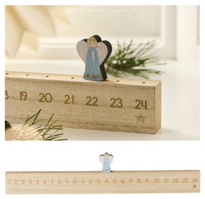 Ib Laursen - Adventskalender Weihnachtskalender Engel L50cm Holz 92274-00