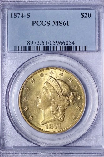 1874-S Liberty Double Eagle — photo from the most recent tracked eBay sale