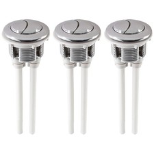 3PCS Toilet Tank Button Dual Push Flushing Thread Plastic Dia 38mm 1.5 Inch
