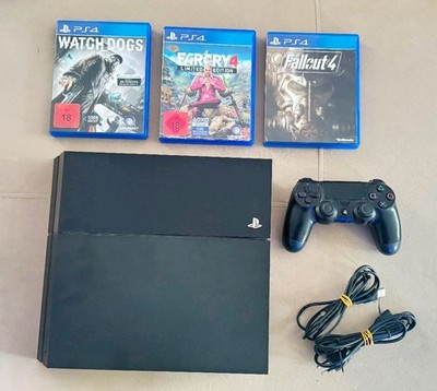 Sony PlayStation 4 Konsole | PS4 Schwarz 500GB - CUH-1116A + 3 Spiele | GETESTET