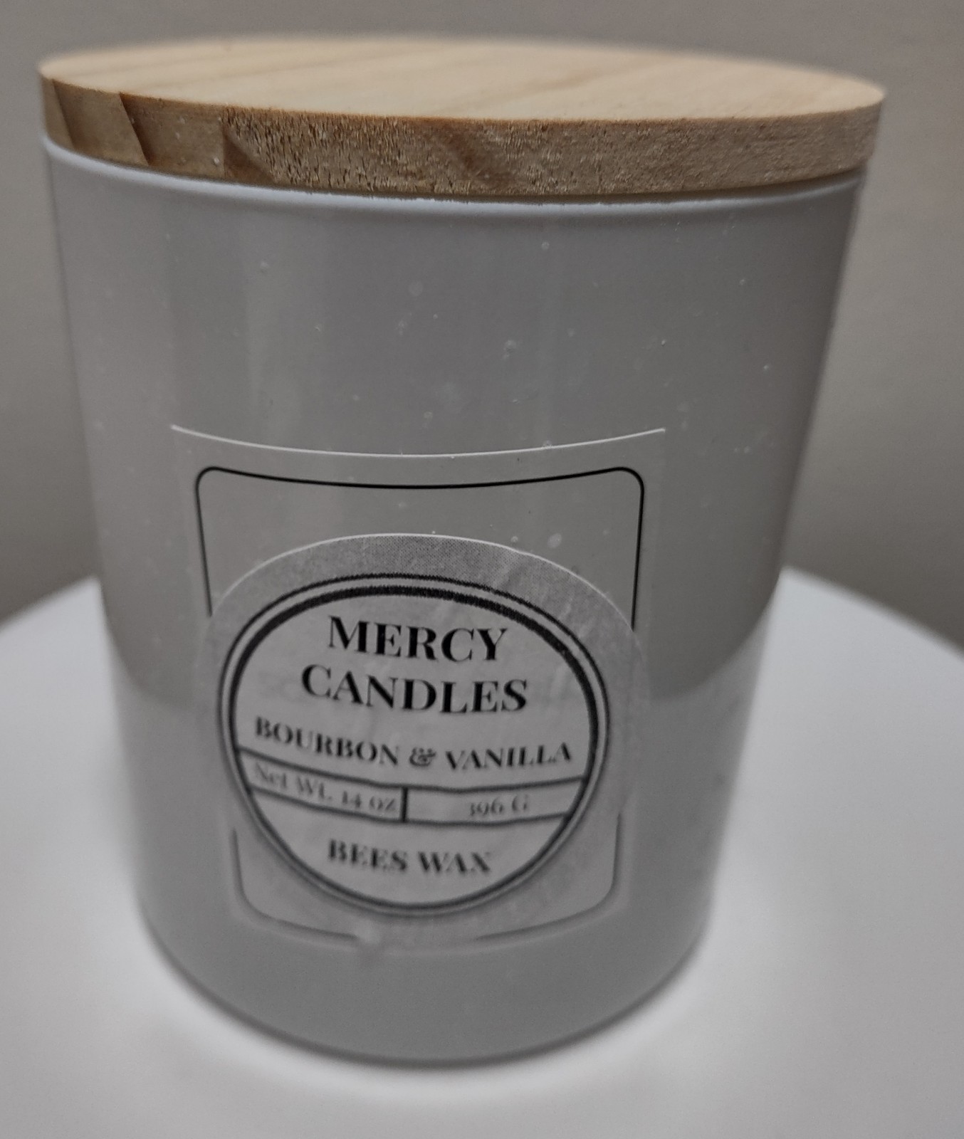 14 Oz Beeswax Candle Bourbon-Vanilla