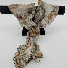 Safari Animal Print Silk Scarf Tiger Zebra Giraffe Lightweight Rectangle