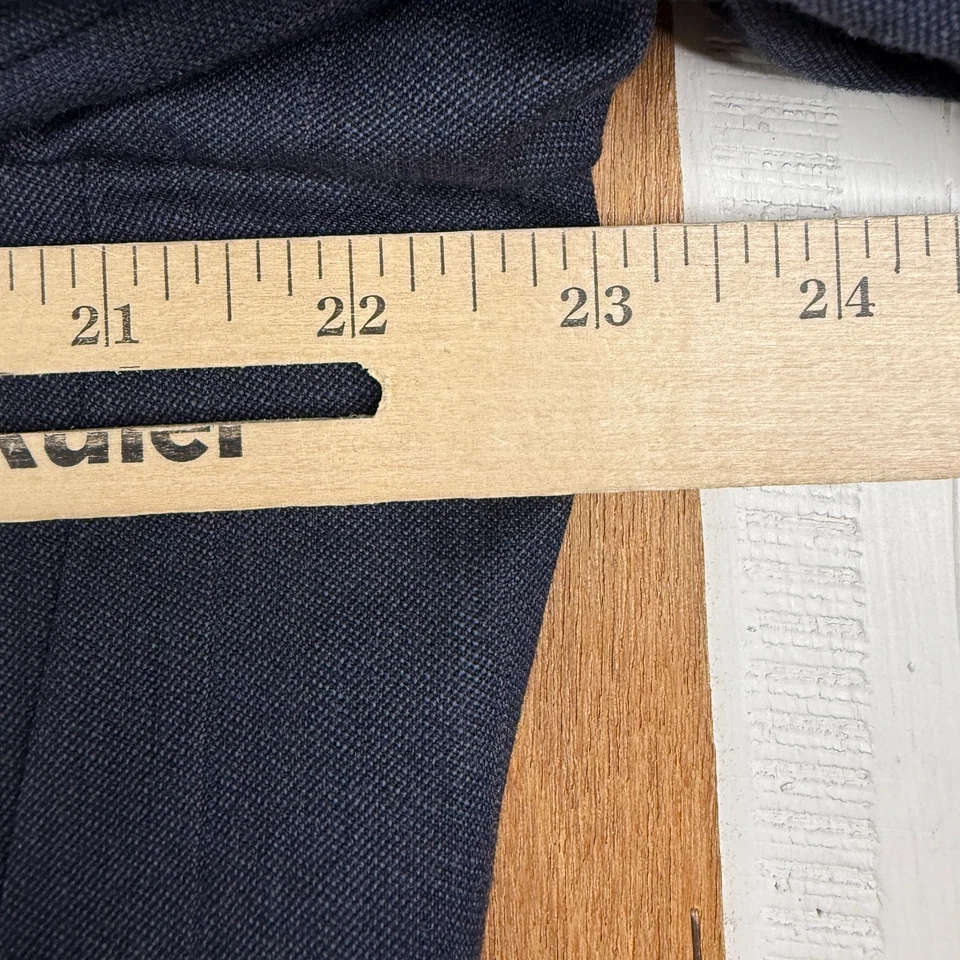 De Colección Traje Stafford Para Hombre 44L Azul Marino Rayas Doble Pecho 6x1 Lana 36x30 Foto 3 de 4