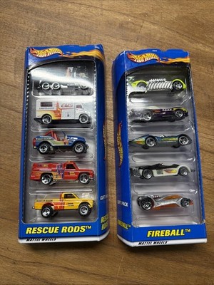 Year 2000 Hot Wheels 5 Car Gift Pack # 50060 Rescue Rods And 1 More
