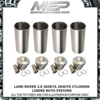 LAND ROVER JAGUAR 204DTA 204DTD AJ20D4 4 STD PISTON WITH 4 CYLINDER LINERS SET