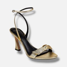 Alexandre Birman Womens Gold Clarita Ankle-Strap Sandal Shoe Size EU:37.5 US:7.5