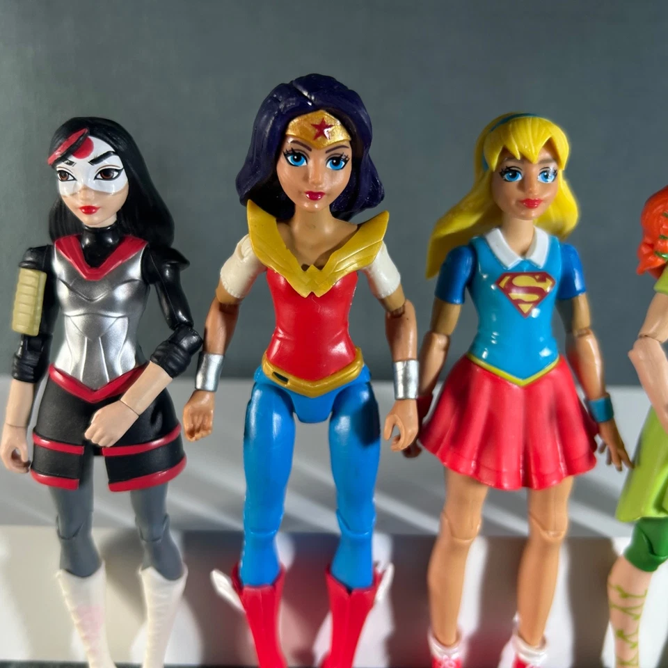 Lote de figuras de acción DC Super Hero Girls Wonder Woman Supergirl Poison Ivy Katana Foto 4 de 4