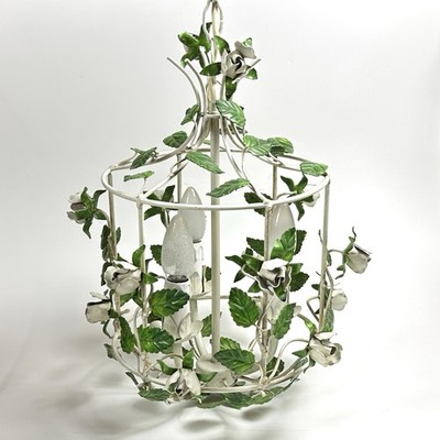 Deckenlampe Rosenblüten und Blätter wie Laura Ashley für Wintergarten Landhaus