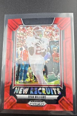 2025 Panini Prizm Draft Picks - New Recruits Ryan Williams #23 Red Ice
