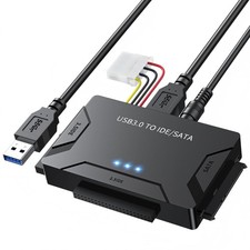 POSUGEAR USB 3.0 to IDE and SATA Adapter, Hard Drive Adapter IDE-01, Black