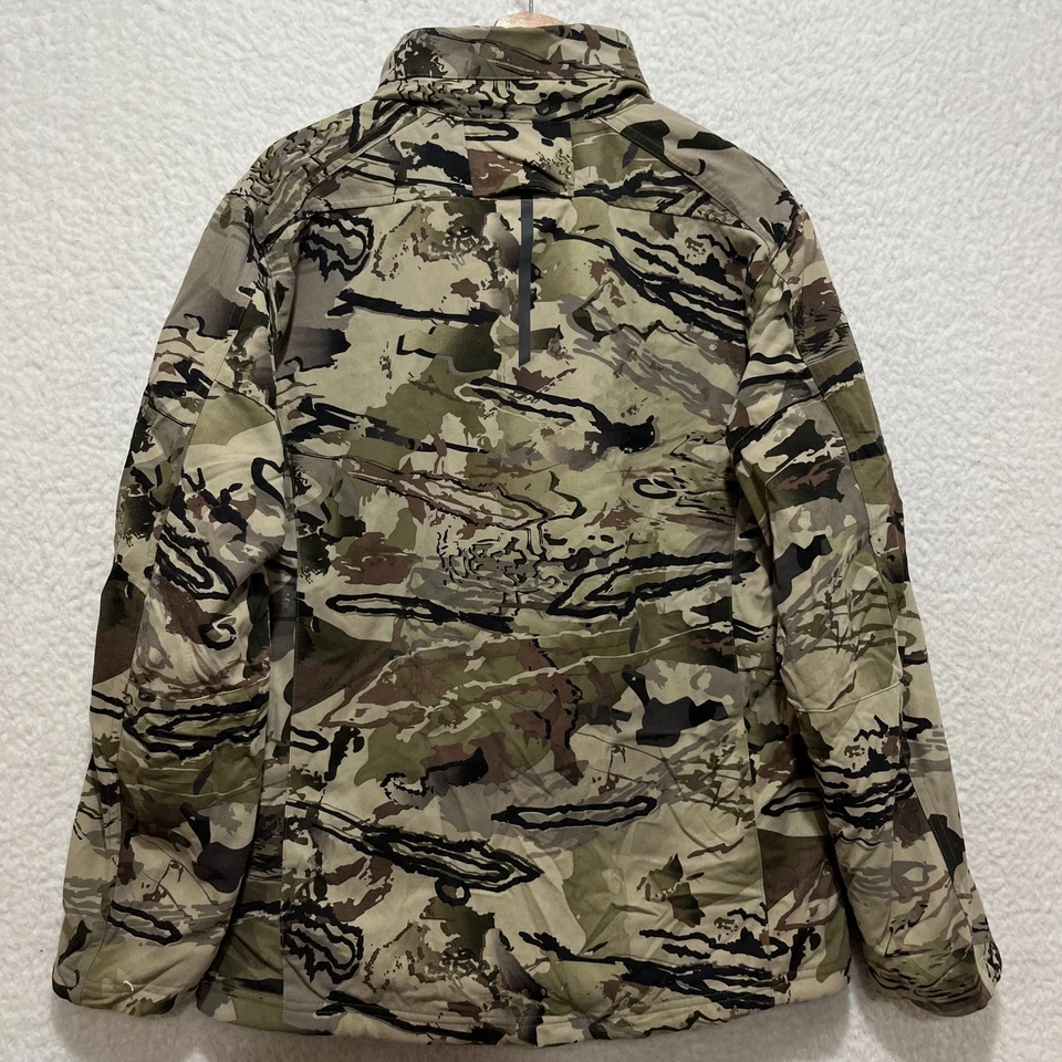 Under Armour Mens L Camo Grit Ridge Reaper Raider Barren Full Zip Jacket Hunting - Image 2 of 4
