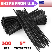 300 Pcs Twist Ties for Bags 5" Cable Ties Bag Twist Ties for Cord Twist Bread