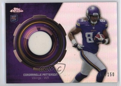 2013 Topps Chrome Rookie Relics Refractor 109/150 Cordarrelle Patterson RC 03xg