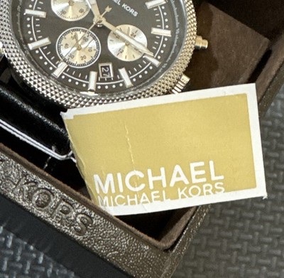 Michael Kors F1191 Men's MK8310 'Scout' Chronograph Black Leather