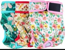 Reusable Washable Dog Diapers Female 3 Pack - Highly Absorbent Small Washable