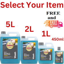 Simoniz 2 in 1 Shampoo Wax Car Wash Carnauba Wax Protection Car Wash 1L-2L-5L