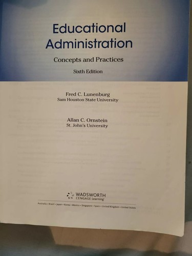 Educational Administration: Concepts and Practices 6th ed - 第 6/11 張圖片