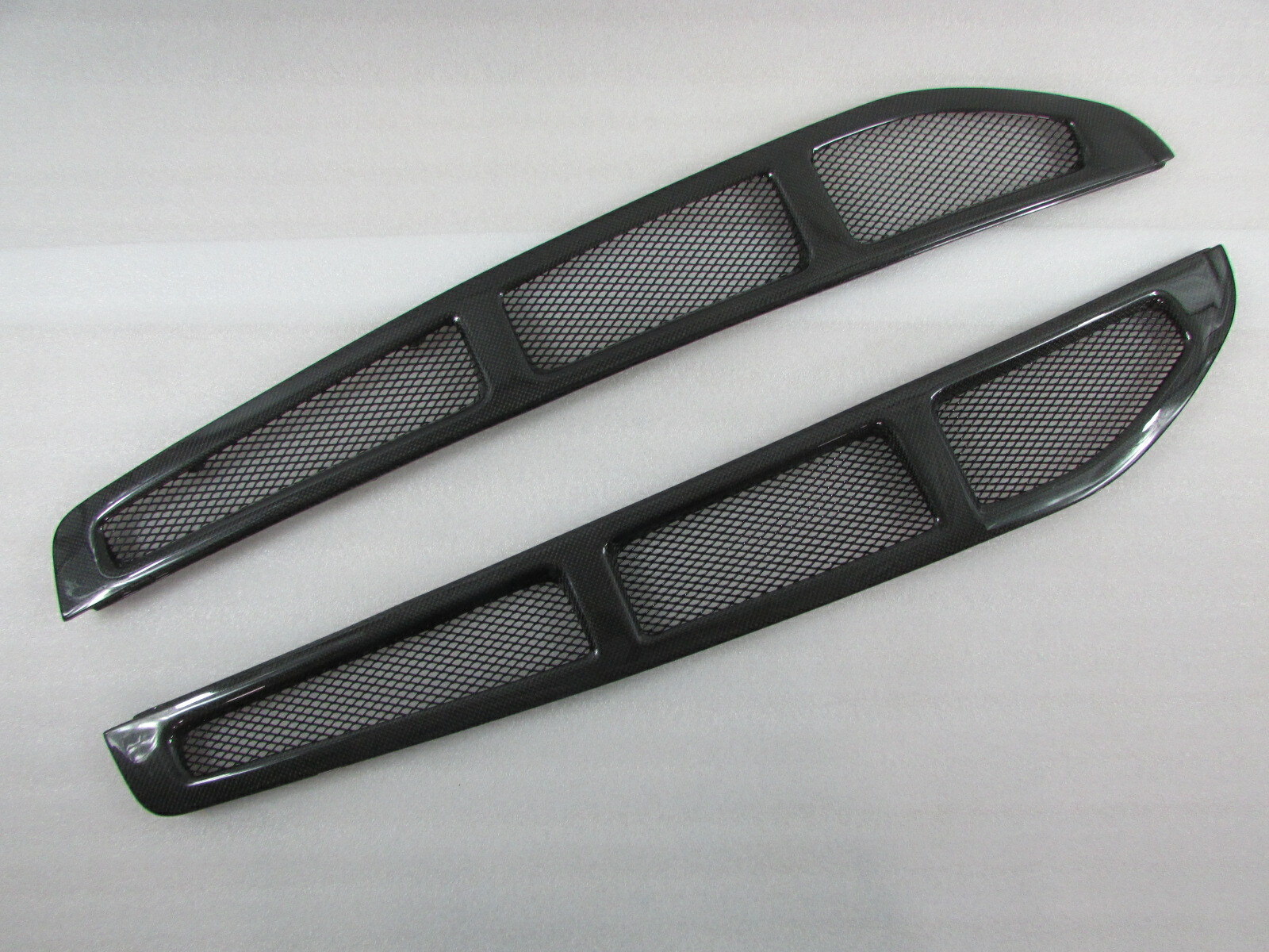 Ferrari F430 Spider, Carbon Fiber Engine Deck Lid Grille Louvers, New 1x1 Weave