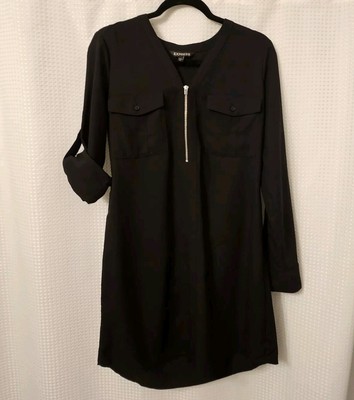 Robe Manches Longues Noire Express - Taille S - Occasion Très Bon état