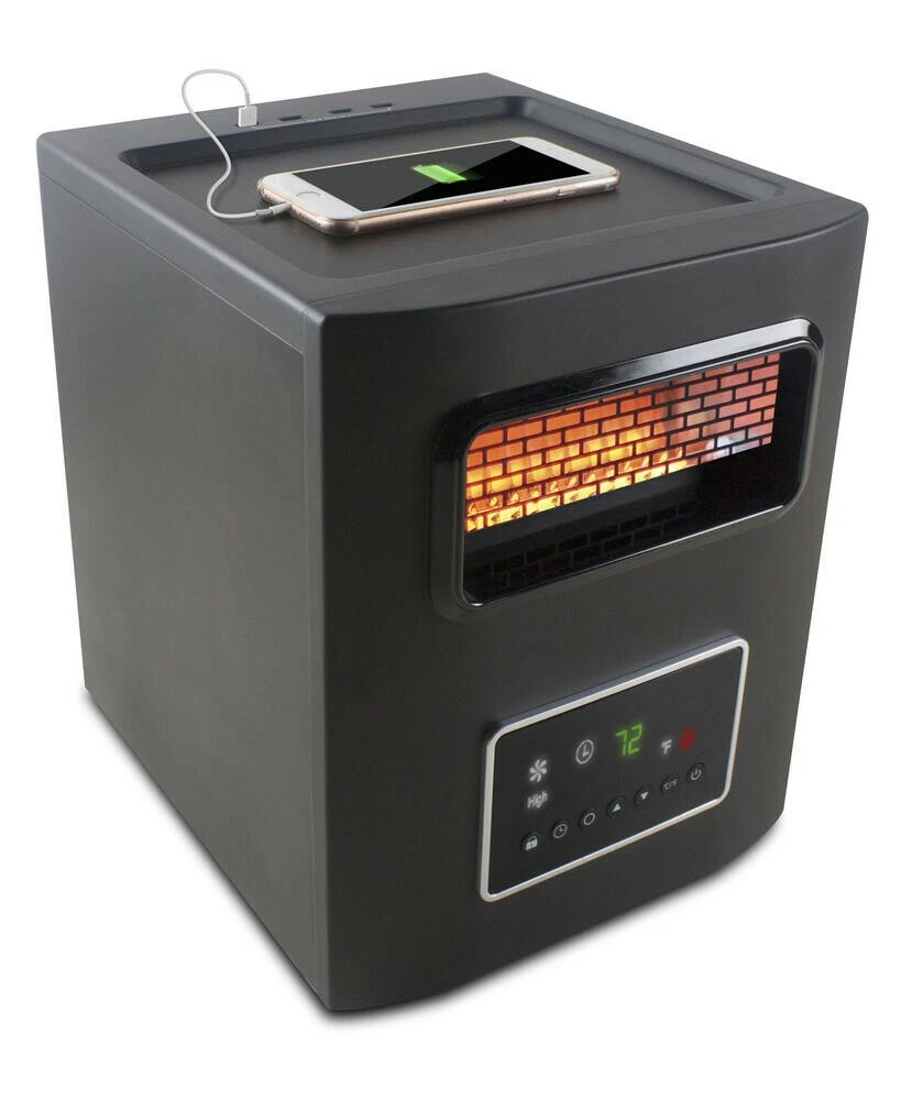 1500W Electric Space Heater 12u0026#034; Cabinet Quartz Infrared Remote Control  Digital | eBay